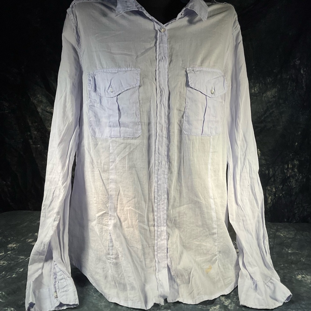 H&M Soft Blue Button-Up Blouse
